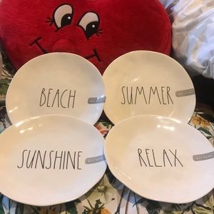 Rae dunn 10” plates set of four